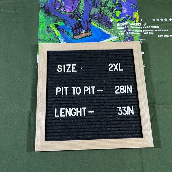 Individualist  Screen Printing Exercises Green T Shirt Mens Sz 2XL New - Picture 5 of 5